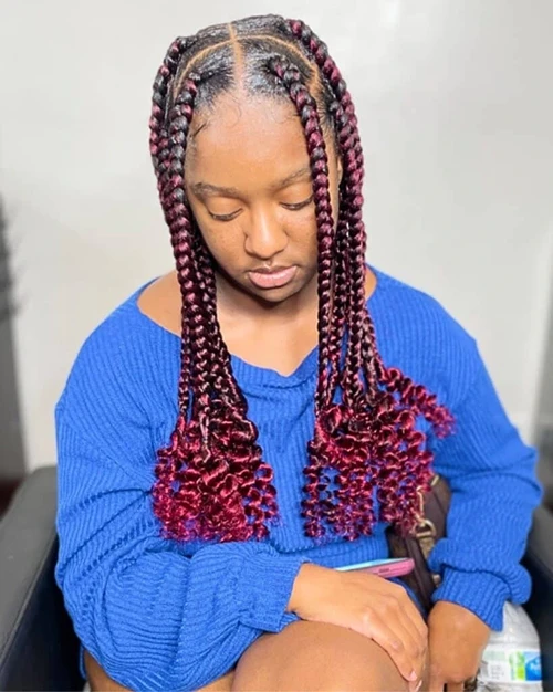 Burgundy Coi Leray Braids