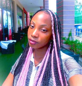 Black and Light Pink Tribal Braids