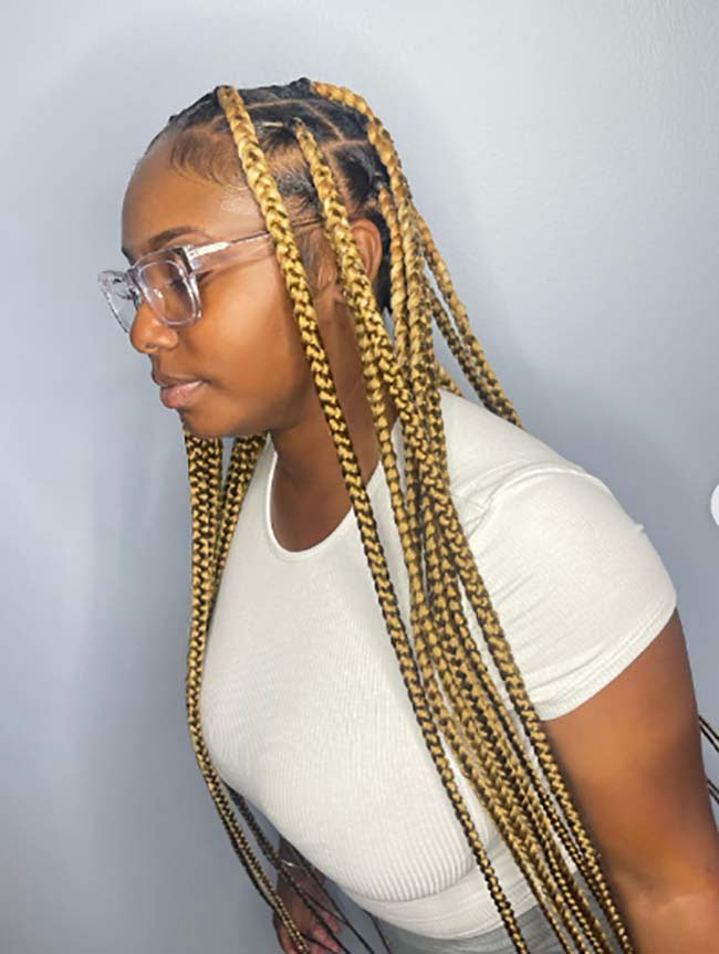 Blonde Jumbo Knotless Braids