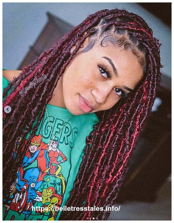 Burgundy Bohemian Locs