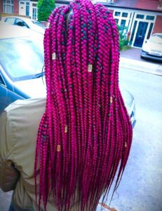 Burgundy Tribal Braids