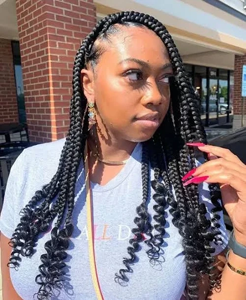 Coi Leray Braids With Curly Ends