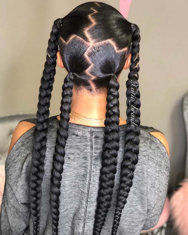 FOUR JUMBO BRAIDS