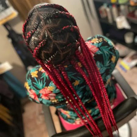 Fiery Red Pop Smoke Braids