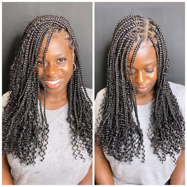 Goddess Knotless Braids Bob 