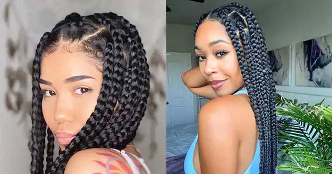 Jumbo knotless boho braids 