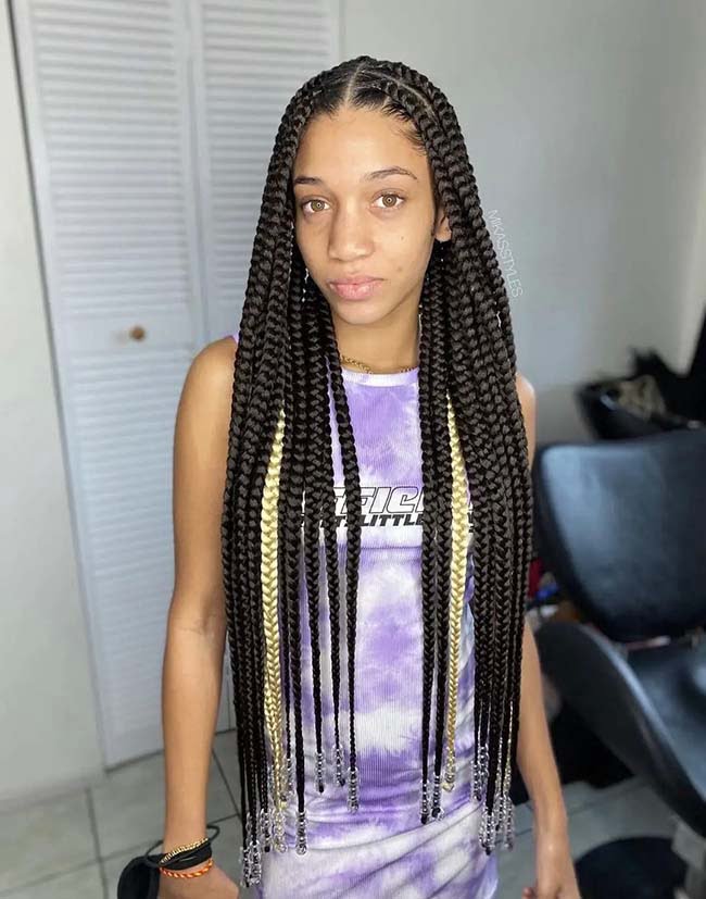 Knotless Braids With Beads