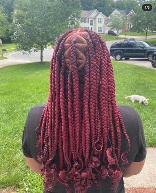 Maroon Coi Leray Braids