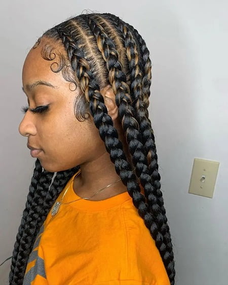 Pop Smoke Braids Hairstyle With Water Waves