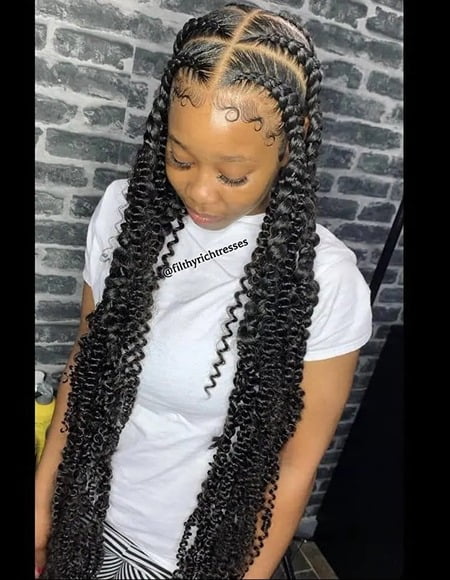 Pop Smoke Braids With Bangs