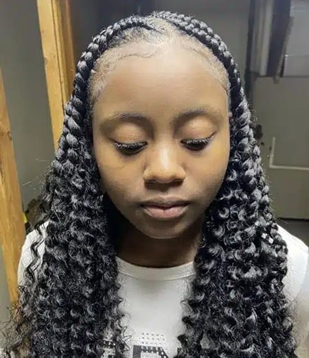 Pop Smoke Braids With Curly Ends