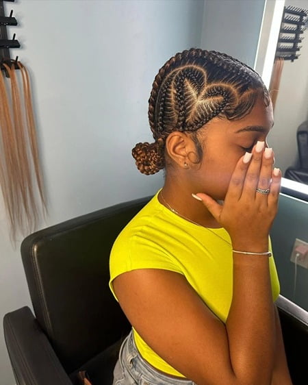 Pop Smoke Braids With Geometric Patterns