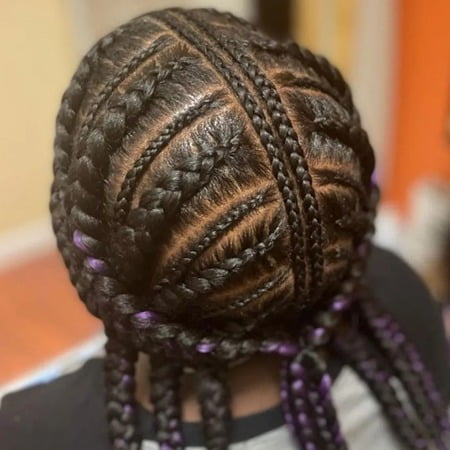 Purple Low Lights Pop Smoke Braids