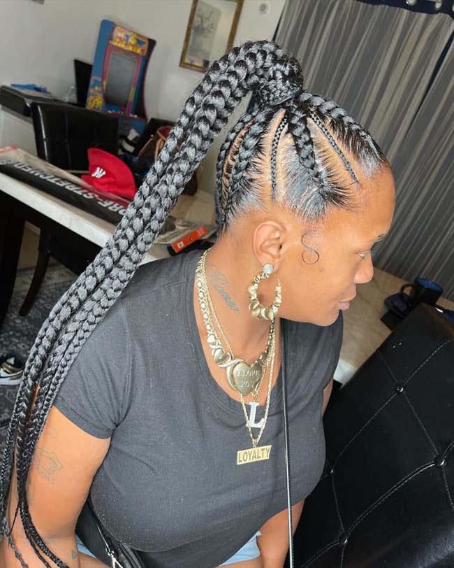 SLEEK JUMBO BRAIDS PONYTAIL