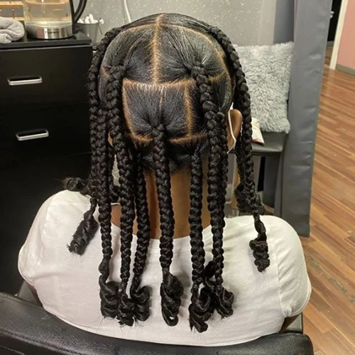 Short Coi Leray Braids with classic thick parts