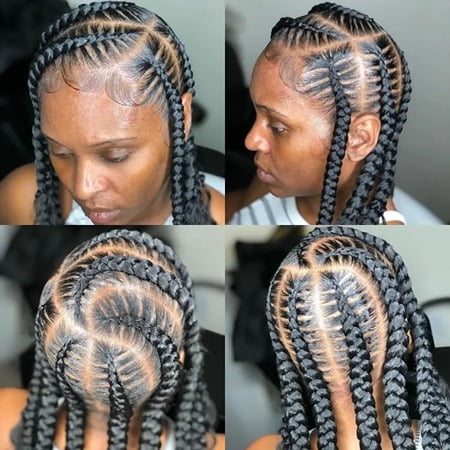 Side Parted Pop Smoke Braids