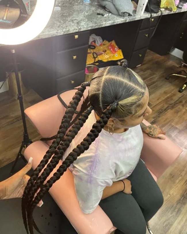 Six Jumbo Braids