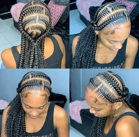 Stitch Braids Cornrows With A Bohemian Finish