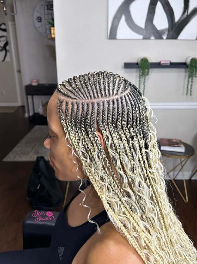 Three Layer Braids Long Goddess Knotless Braids