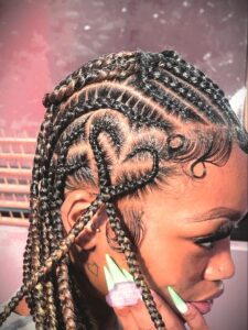 Tribal Braids With Heart