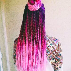 Tribal Braids With a Tone of Pink