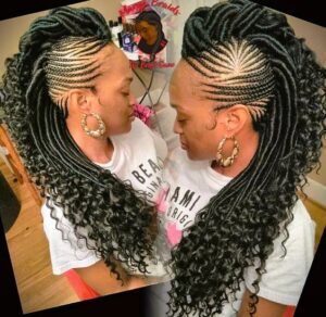 Tribal Braids with Mohawk