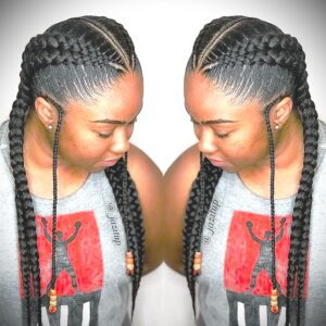 Two Braided Cornrows