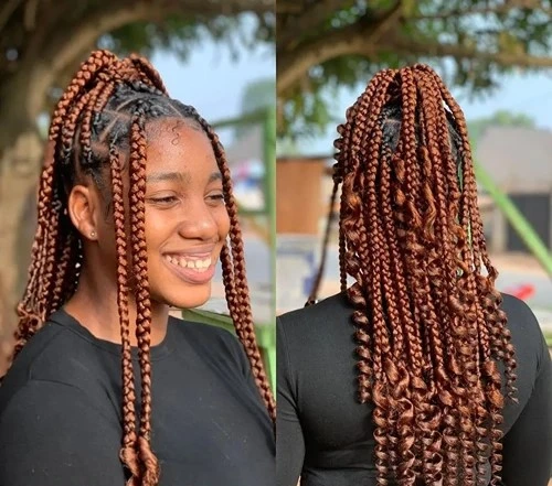 Up & Down Copper color Coi Leray Braids 