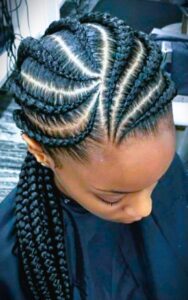 diagonal cornrows braids