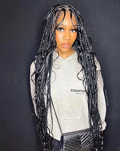 Bohemian Knotless Braids With Human Hair