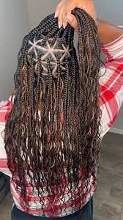 Boho Triangle Knotless Box Braids