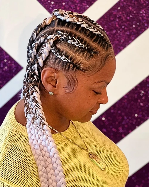 CRISS CROSS FEED IN BRAIDS