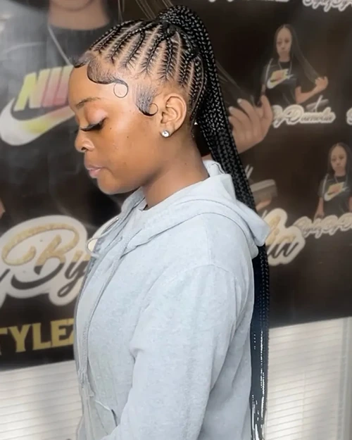 CRISS CROSS PONYTAIL BRAIDS