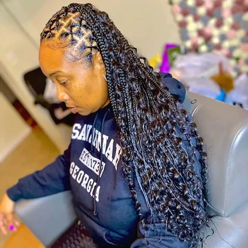 Criss Cross Bohemian Box Braids