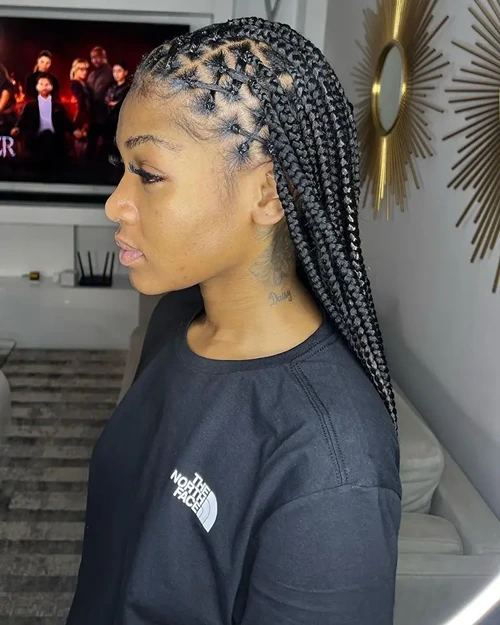 Criss Cross Knotless Box Braids 