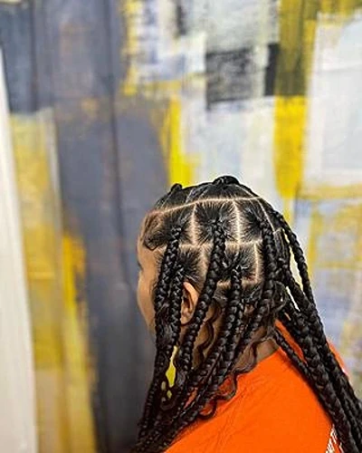 Large Bohemian Knotless Braids