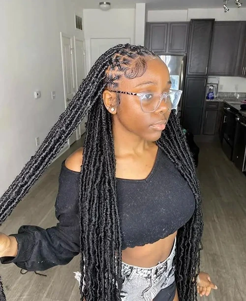 Long Criss Cross Knotless Braids