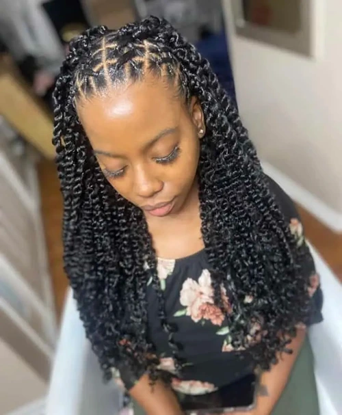 Medium Criss Cross Knotless Braids