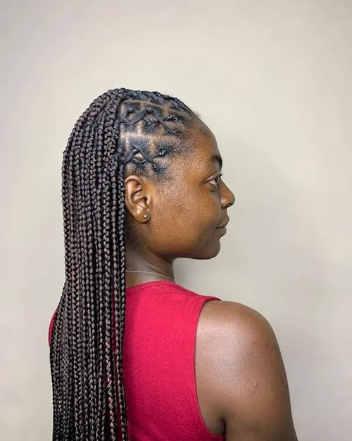 Statement Criss Cross Knotless Braids