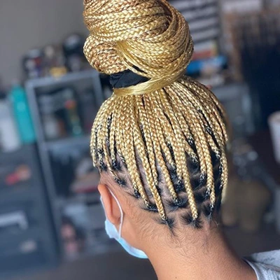 blonde box braids