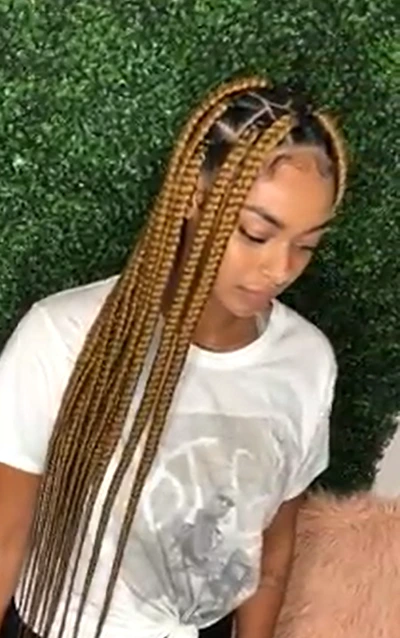 large blonde knotless braids