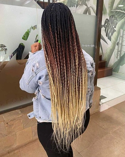 ombre blonde knotless braids