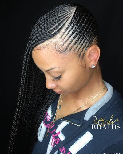 Back and Forth Skinny Braids