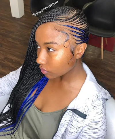 Blue Sunset Skinny Braids