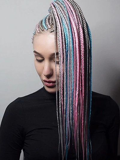 Lemonade Braids With Color