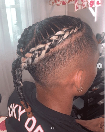 Side Shaved With Lemonade Braids